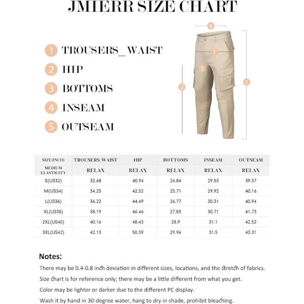 JMIERR Mens Casual Twill Cargo Pants Cotton Chino Fall Pants for Men Tapered Stretch Pants Hiking Pants with 6 Pockets