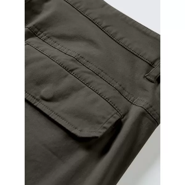 JMIERR Mens Casual Twill Cargo Pants Cotton Chino Fall Pants for Men Tapered Stretch Pants Hiking Pants with 6 Pockets