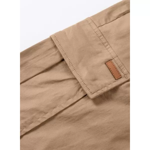JMIERR Mens Casual Twill Cargo Shorts Cotton Drawstring Classic Cargo Stretch Short with 6 Pockets