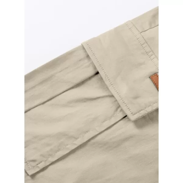 JMIERR Mens Casual Twill Cargo Shorts Cotton Drawstring Classic Cargo Stretch Short with 6 Pockets