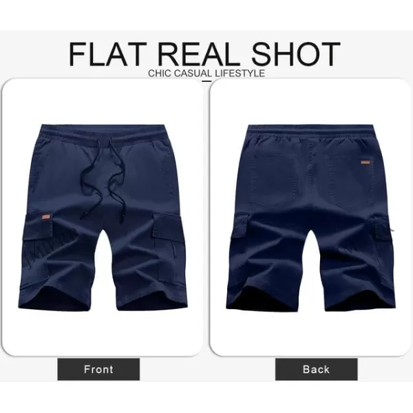 JMIERR Mens Casual Twill Cargo Shorts Cotton Drawstring Classic Cargo Stretch Short with 6 Pockets