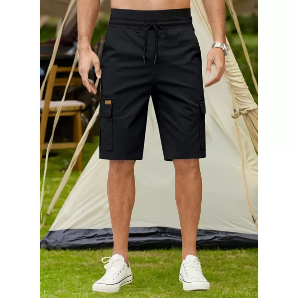 JMIERR Mens Casual Twill Cargo Shorts Cotton Drawstring Classic Cargo Stretch Short with 6 Pockets