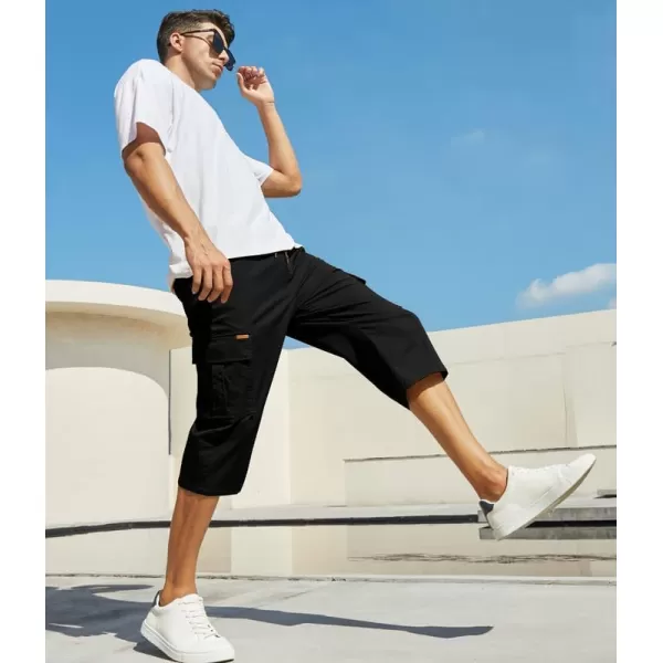 JMIERR Mens Casual Twill Cargo Shorts Cotton Drawstring Classic Cargo Stretch Short with 6 Pockets