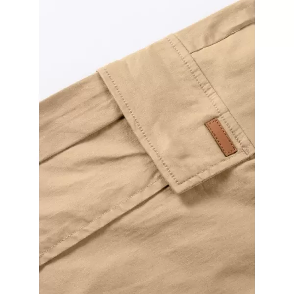 JMIERR Mens Casual Twill Cargo Shorts Cotton Drawstring Classic Cargo Stretch Short with 6 Pockets