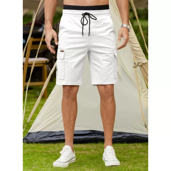 JMIERR Mens Casual Twill Cargo Shorts Cotton Drawstring Classic Cargo Stretch Short with 6 Pockets