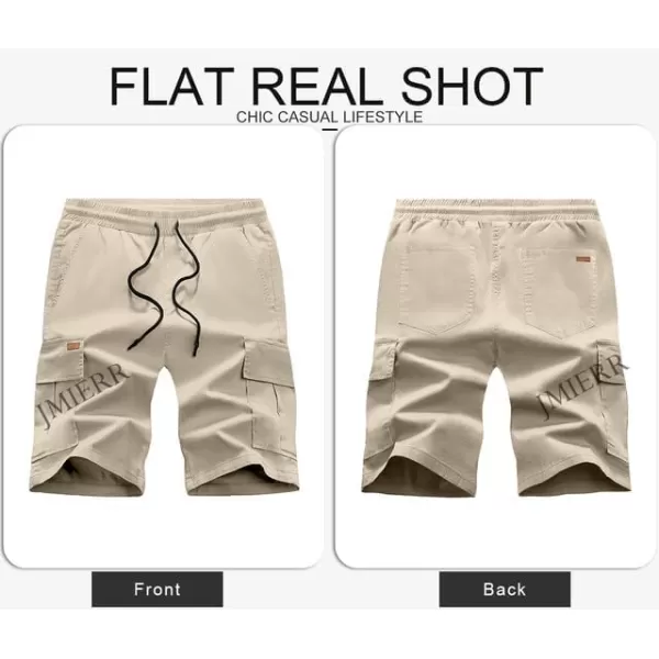 JMIERR Mens Casual Twill Cargo Shorts Cotton Drawstring Classic Cargo Stretch Short with 6 Pockets