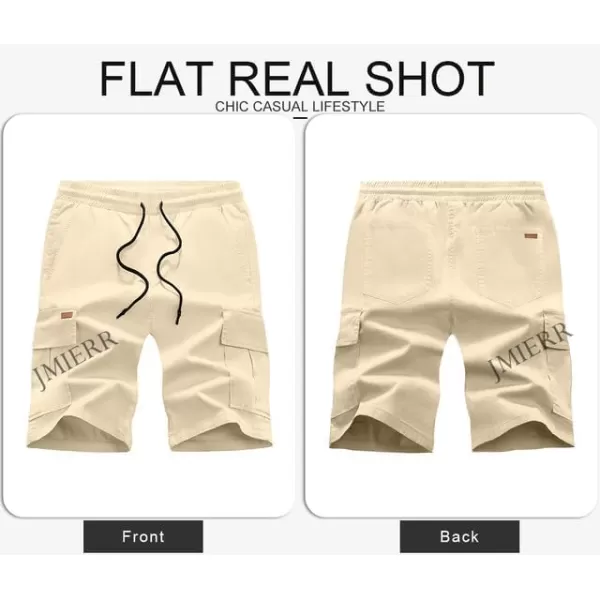 JMIERR Mens Casual Twill Cargo Shorts Cotton Drawstring Classic Cargo Stretch Short with 6 Pockets