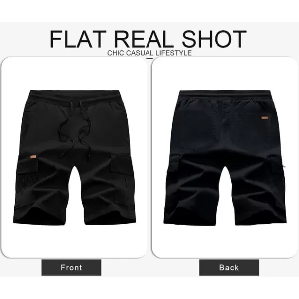 JMIERR Mens Casual Twill Cargo Shorts Cotton Drawstring Classic Cargo Stretch Short with 6 Pockets