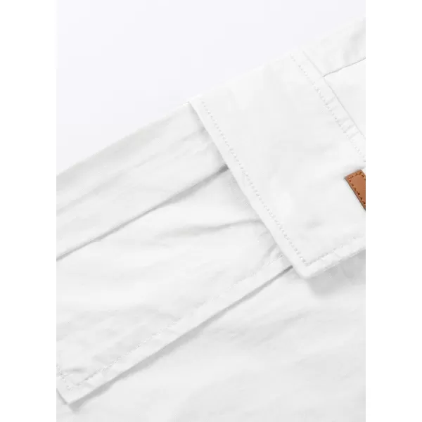 JMIERR Mens Casual Twill Cargo Shorts Cotton Drawstring Classic Cargo Stretch Short with 6 Pockets