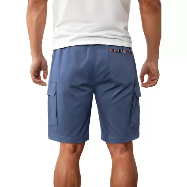 JMIERR Men's Casual Twill Cargo Shorts Cotton Drawstring Stretch Summer Short with Pockets