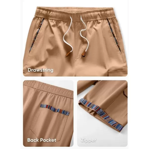 JMIERR Men's Casual Twill Cargo Shorts Cotton Drawstring Stretch Summer Short with Pockets