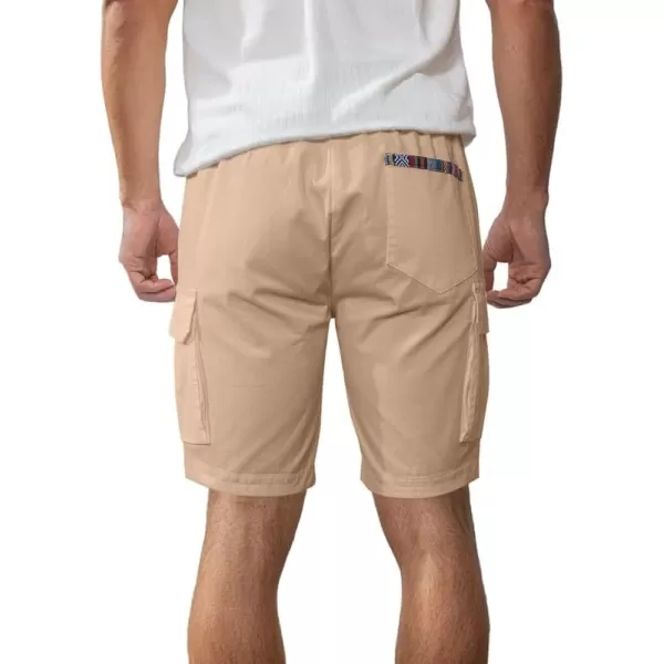 JMIERR Men's Casual Twill Cargo Shorts Cotton Drawstring Stretch Summer Short with Pockets