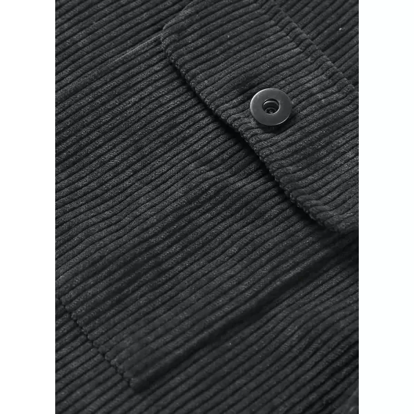 JMIERR Men's Corduroy Jacket Casual Button Down Shirts Long Sleeve Shacket Jackets Slim Fit Jacket with Flap Pockets