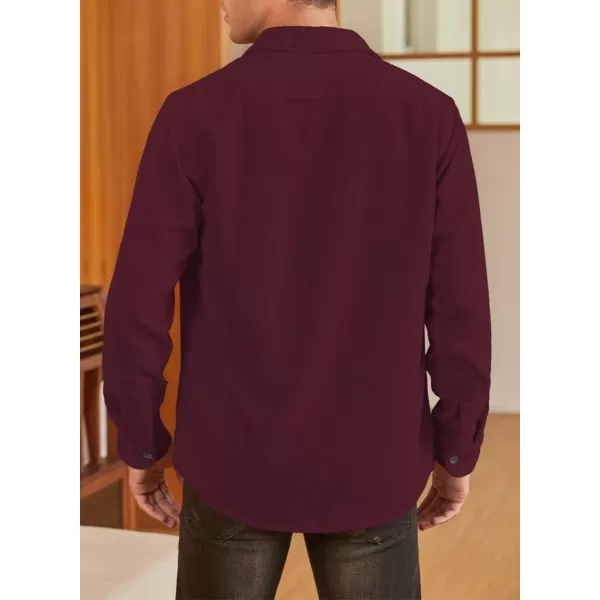 JMIERR Men's Corduroy Jacket Casual Button Down Shirts Long Sleeve Shacket Jackets Slim Fit Jacket with Flap Pockets