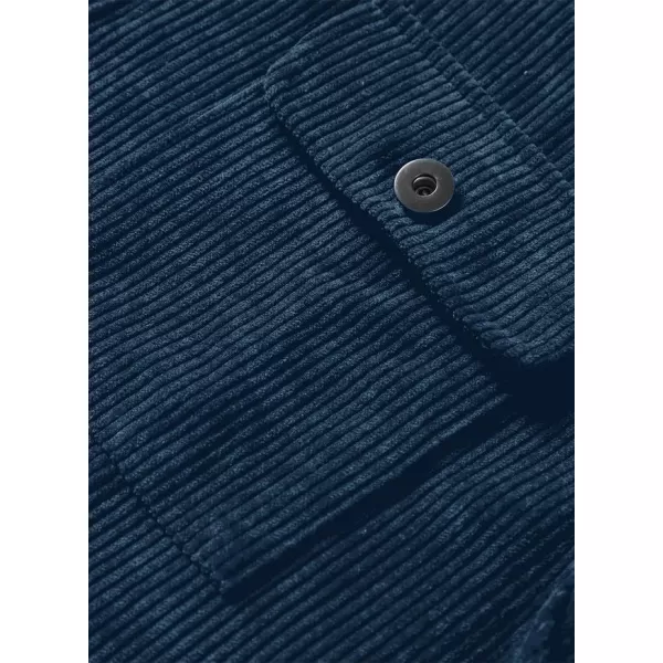 JMIERR Men's Corduroy Jacket Casual Button Down Shirts Long Sleeve Shacket Jackets Slim Fit Jacket with Flap Pockets