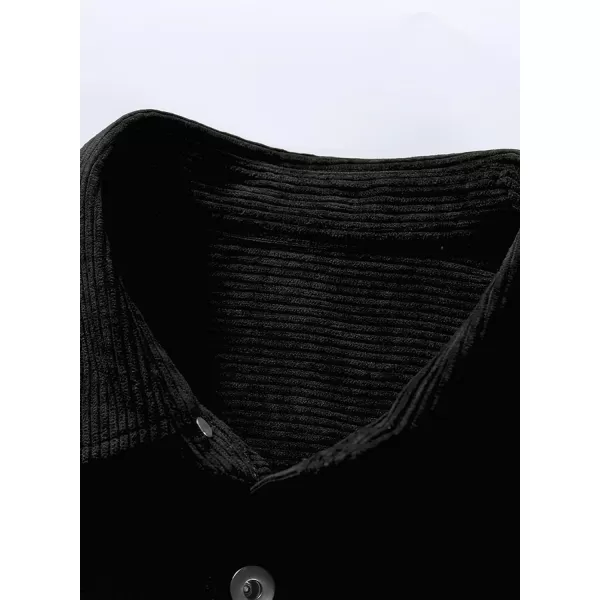 JMIERR Men's Corduroy Jacket Casual Button Down Shirts Long Sleeve Shacket Jackets Slim Fit Jacket with Flap Pockets