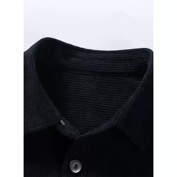 JMIERR Men's Corduroy Jacket Casual Button Down Shirts Long Sleeve Shacket Jackets Slim Fit Jacket with Flap Pockets