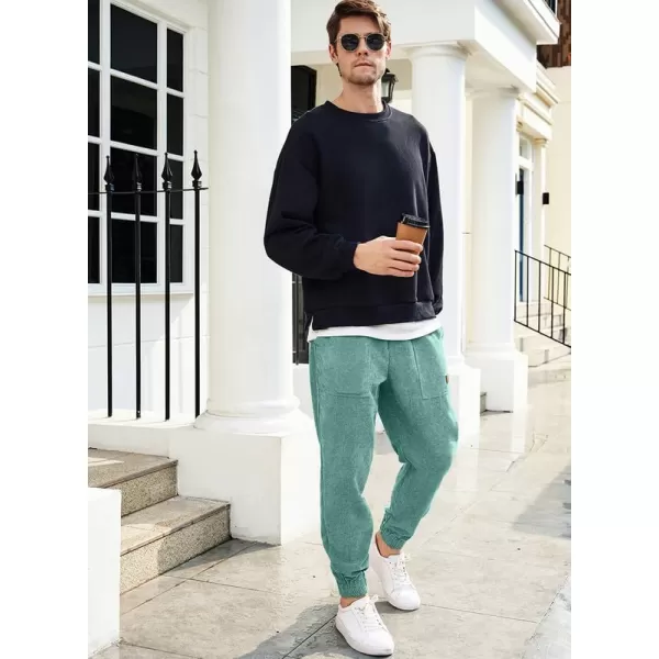 JMIERR Mens Corduroy Joggers Pants Casual Cargo Pants Drawstring Elastic Waist Baggy Tapered Sweatpants with Pockets