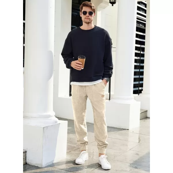 JMIERR Mens Corduroy Joggers Pants Casual Cargo Pants Drawstring Elastic Waist Baggy Tapered Sweatpants with Pockets