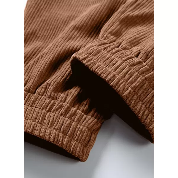 JMIERR Mens Corduroy Joggers Pants Casual Cargo Pants Drawstring Elastic Waist Baggy Tapered Sweatpants with Pockets