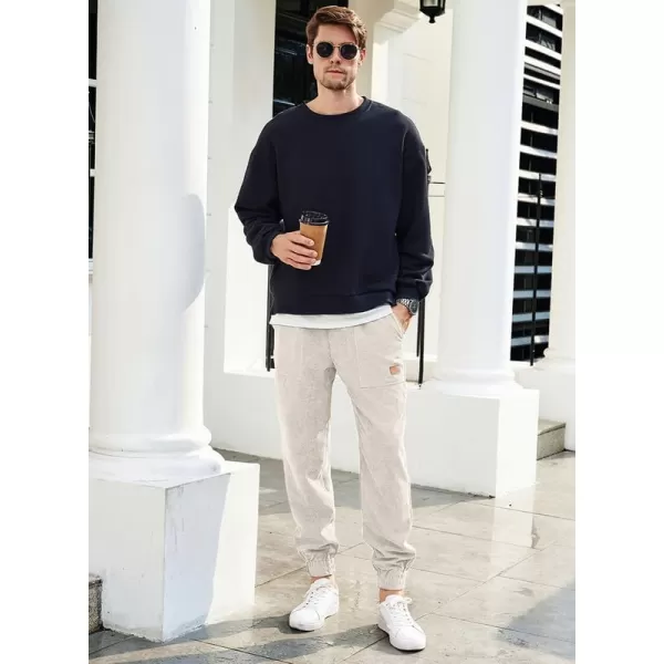 JMIERR Mens Corduroy Joggers Pants Casual Cargo Pants Drawstring Elastic Waist Baggy Tapered Sweatpants with Pockets