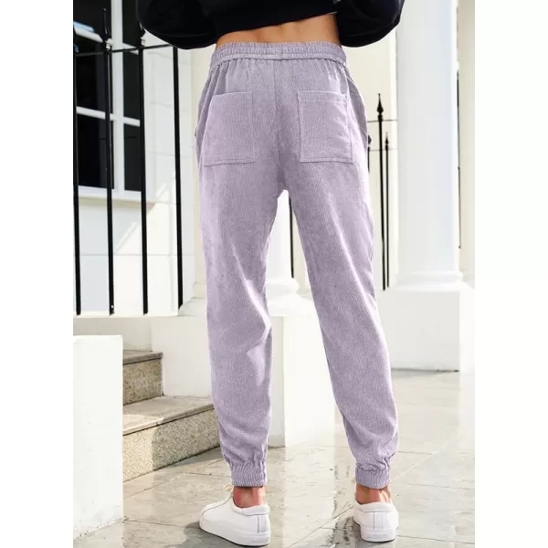 JMIERR Mens Corduroy Joggers Pants Casual Cargo Pants Drawstring Elastic Waist Baggy Tapered Sweatpants with Pockets