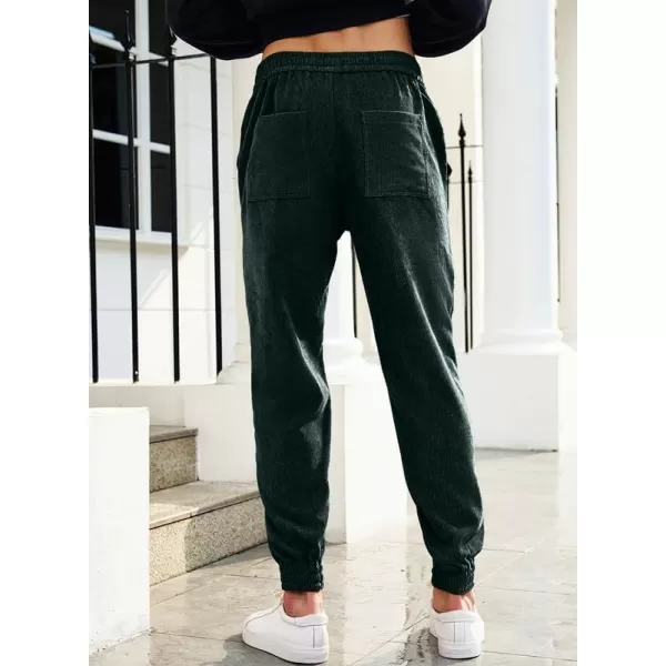 JMIERR Mens Corduroy Joggers Pants Casual Cargo Pants Drawstring Elastic Waist Baggy Tapered Sweatpants with Pockets