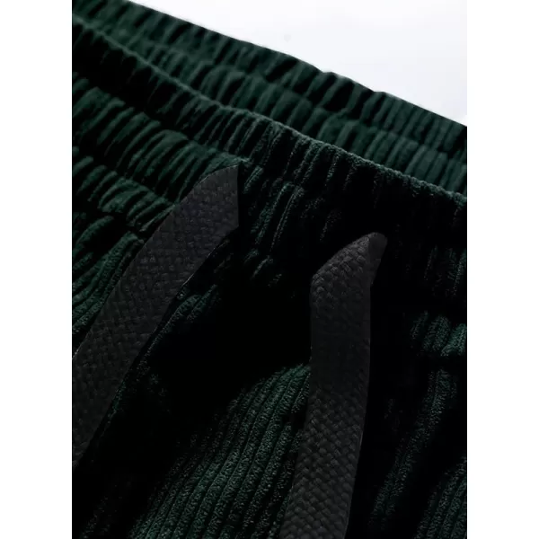 JMIERR Mens Corduroy Joggers Pants Casual Cargo Pants Drawstring Elastic Waist Baggy Tapered Sweatpants with Pockets