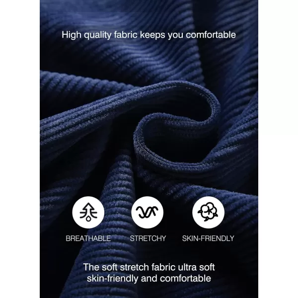 JMIERR Men's Corduroy Shorts Casual Elastic Waist Drawstring Lightweight Summer Beach Shorts