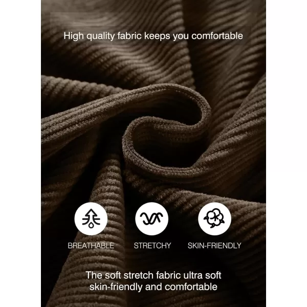JMIERR Men's Corduroy Shorts Casual Elastic Waist Drawstring Lightweight Summer Beach Shorts