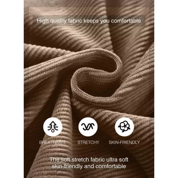 JMIERR Men's Corduroy Shorts Casual Elastic Waist Drawstring Lightweight Summer Beach Shorts