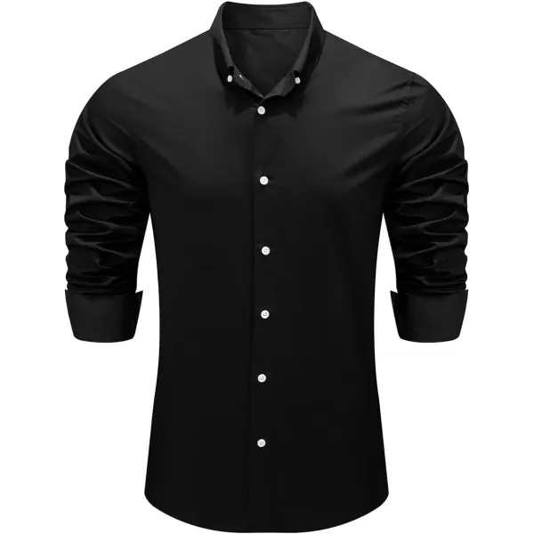 JMIERR Men's Cotton Linen Button Down Shirt Casual Stylish Long Sleeve Business Dress Shirts