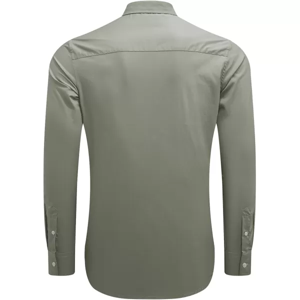 JMIERR Men's Cotton Linen Button Down Shirt Casual Stylish Long Sleeve Business Dress Shirts
