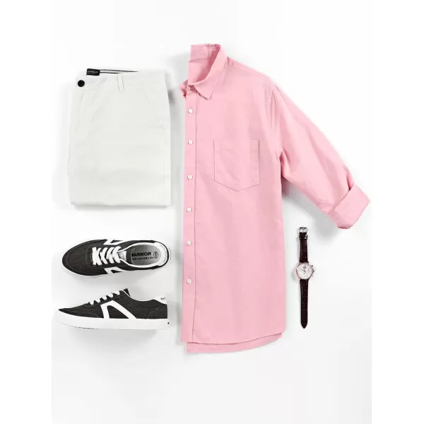 JMIERR Mens Cotton Linen Casual Stylish Button Down Shirt Long Sleeve Dress Shirts