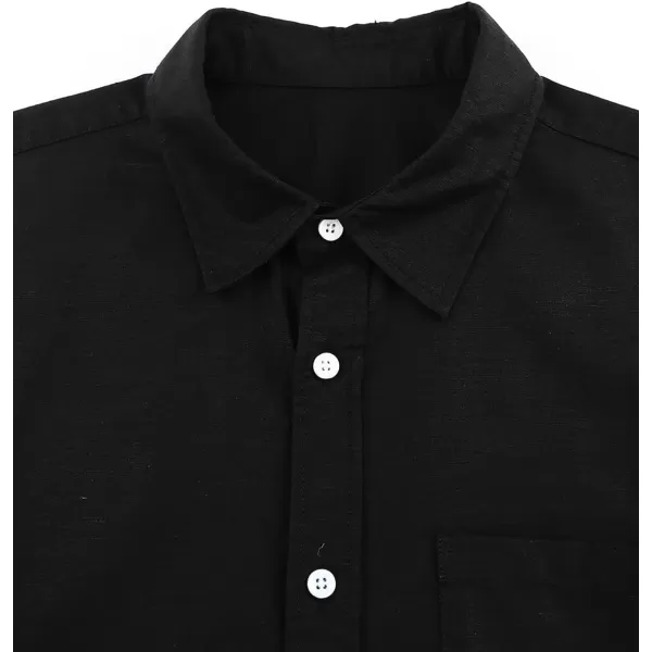 JMIERR Mens Cotton Linen Casual Stylish Button Down Shirt Long Sleeve Dress Shirts