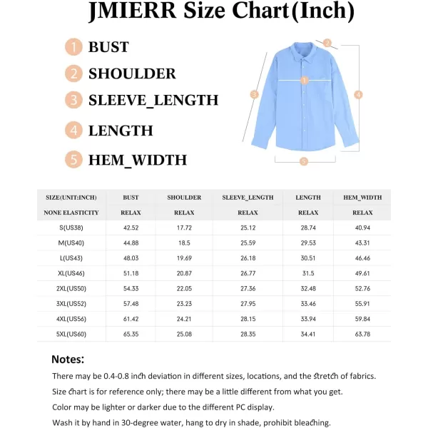 JMIERR Mens Cotton Linen Casual Stylish Button Down Shirt Long Sleeve Dress Shirts
