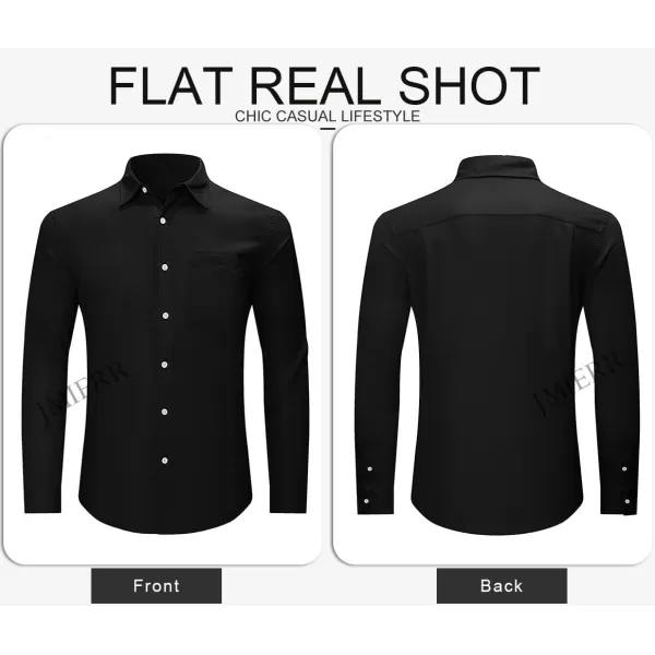 JMIERR Mens Cotton Linen Casual Stylish Button Down Shirt Long Sleeve Dress Shirts