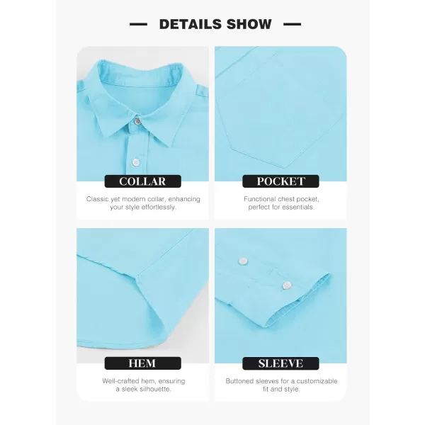 JMIERR Mens Cotton Linen Casual Stylish Button Down Shirt Long Sleeve Dress Shirts