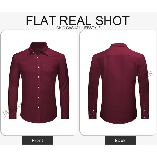 JMIERR Mens Cotton Linen Casual Stylish Button Down Shirt Long Sleeve Dress Shirts