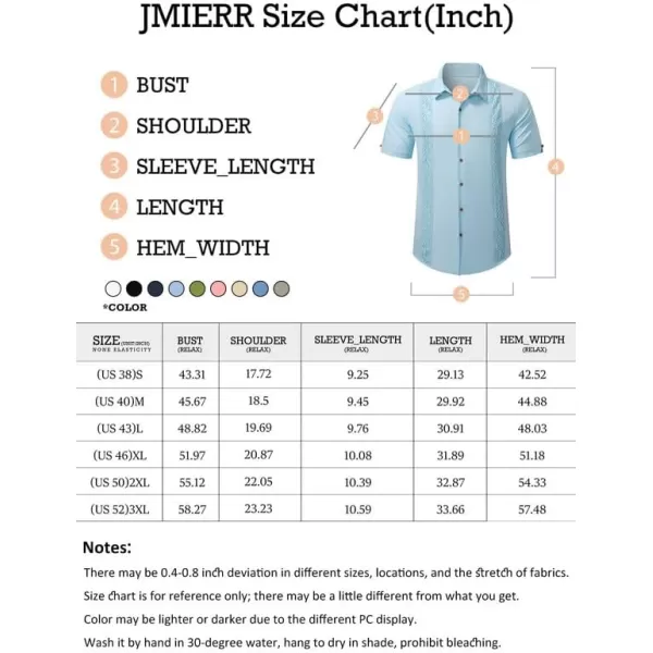 JMIERR Mens Cotton Linen Guayabera Shirts Casual Button Up Short Sleeve Summer Beach Shirt