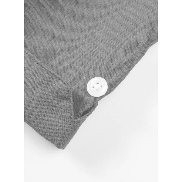JMIERR Mens Cotton Linen Guayabera Shirts Casual Button Up Short Sleeve Summer Beach Shirt