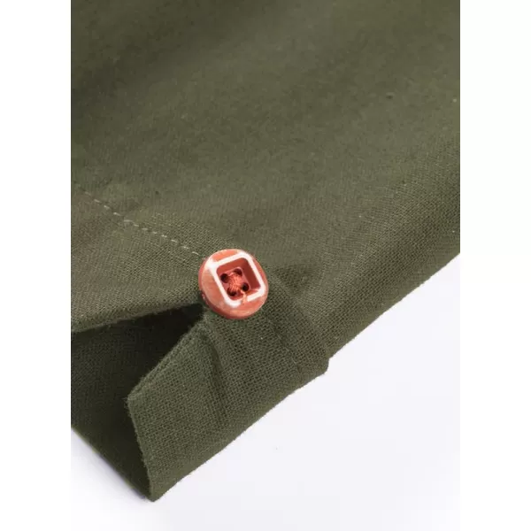 JMIERR Mens Cotton Linen Guayabera Shirts Casual Button Up Short Sleeve Summer Beach Shirt