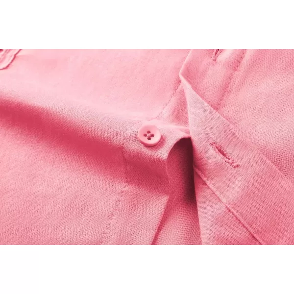 JMIERR Mens Cotton Linen Guayabera Shirts Casual Button Up Short Sleeve Summer Beach Shirt