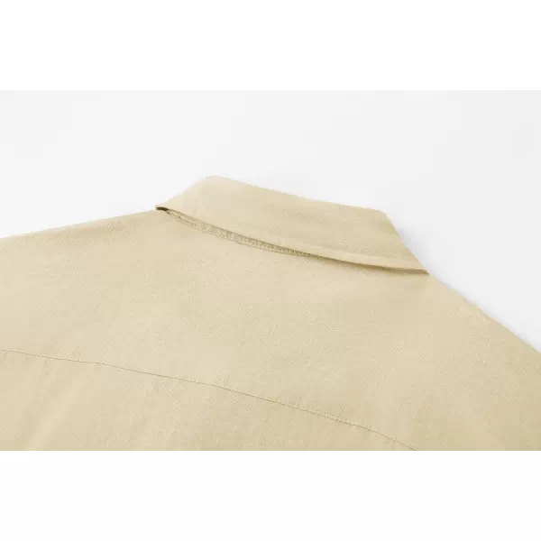 JMIERR Mens Cotton Linen Guayabera Shirts Casual Button Up Short Sleeve Summer Beach Shirt