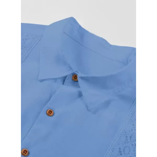 JMIERR Mens Cotton Linen Guayabera Shirts Casual Button Up Short Sleeve Summer Beach Shirt