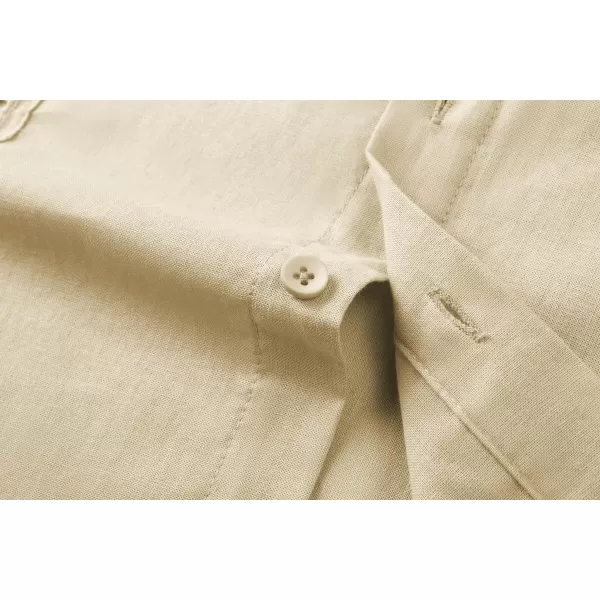 JMIERR Mens Cotton Linen Guayabera Shirts Casual Button Up Short Sleeve Summer Beach Shirt