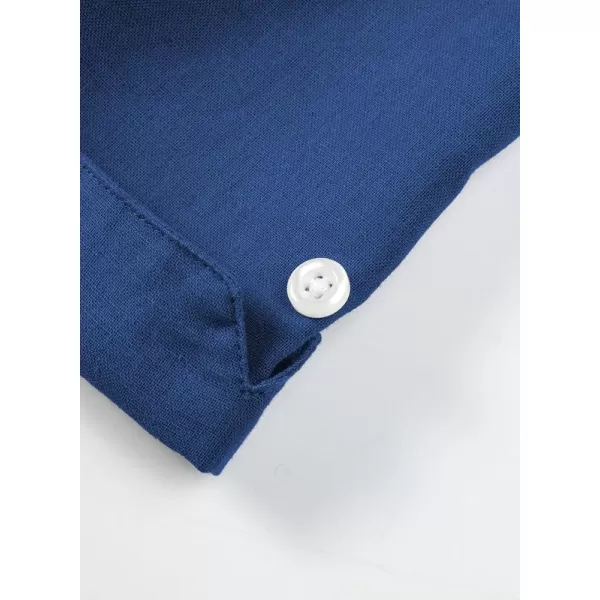 JMIERR Mens Cotton Linen Guayabera Shirts Casual Button Up Short Sleeve Summer Beach Shirt