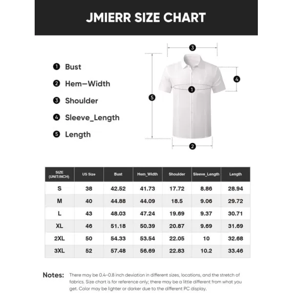 JMIERR Mens Cotton Linen Guayabera Shirts Casual Button Up Short Sleeve Summer Beach Shirt