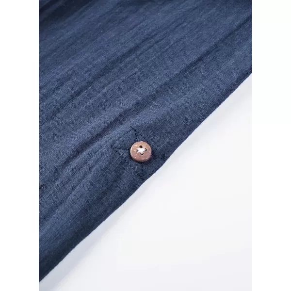 JMIERR Mens Cotton Linen Henley Shirt Casual Button Down Short Sleeve Tropical Shirts Summer Beach T Shirts