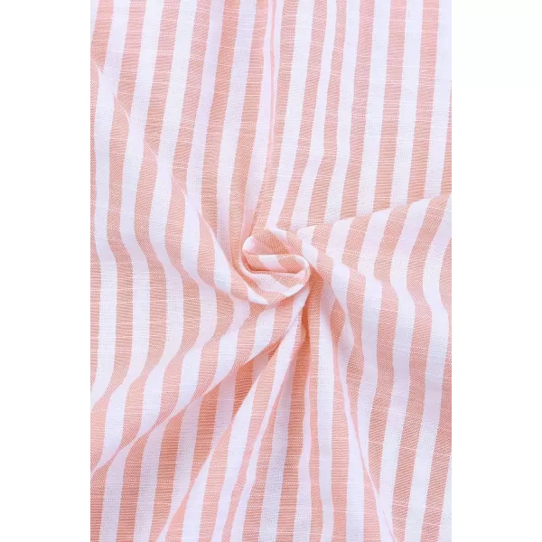 JMIERR Men's Cotton Shirts Casual Long Sleeve Button-Down Striped Dress Shirt